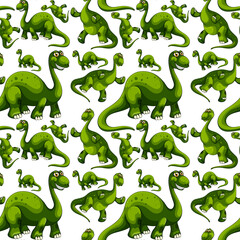 Obraz premium Seamless pattern with fantasy dinosaurs cartoon