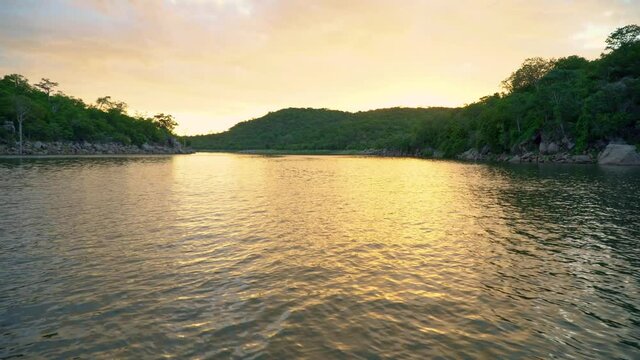 Lake Kariba with sunset scenery,Zimbabwe