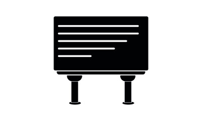 Billboard icon vector in illustration