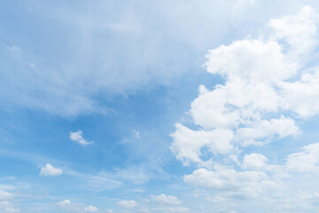 Panoramic view of clear blue sky and clouds, clouds with background.
