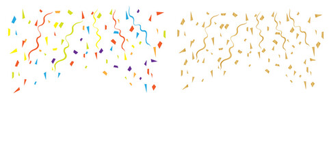 Gold confetti celebration. Celebrate gold vector background