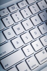 Classic white modern computer keyboard