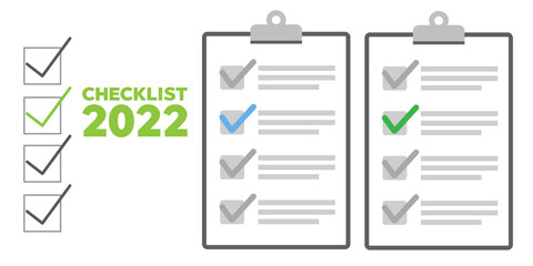 Clipboard checklist flat design. Check list vector illustration