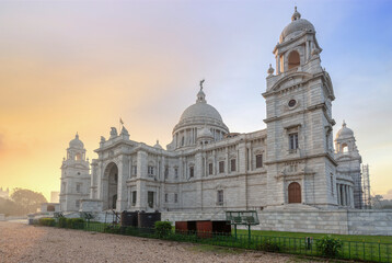 Victoria Memorial ancient monument and museum built in colonial architecture style built in the year 1921 at Kolkata. 