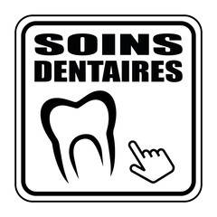 Obraz premium Logo soins dentaires.