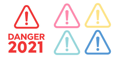 Warning icon. The attention icon. Danger symbol. Alert icon