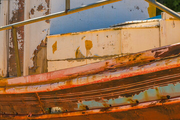 an old derelict fishing boat