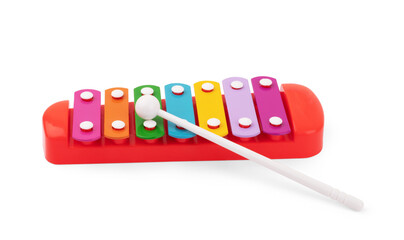 Colour xylophone isolated on white background