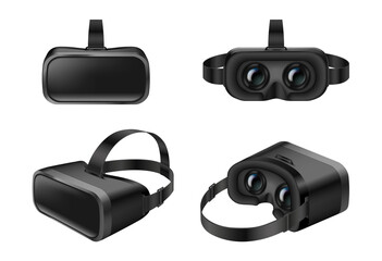 Vr headset simulator mask. Virtual reality glasses goggles for simulator and gaming