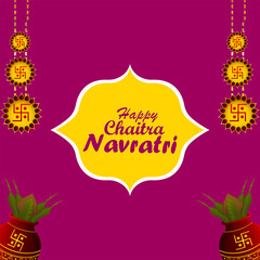 Vector illustration of happy navratri celebration background