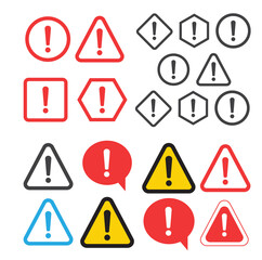 The attention icon. Danger symbol. Alert icon