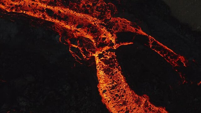 Epice lava forks flowing downhill - top down - part 5