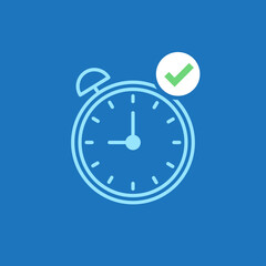 Clock icon vector. Business symbol vector.
