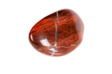 Macro mineral stone jasper on a white background