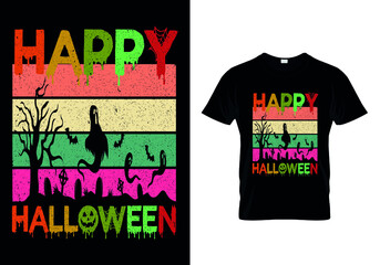 T-Shirt Design Happy Halloween.