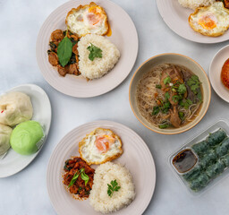 Thai food mixed selections