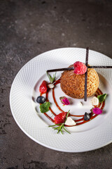 shortbread cookies with berries on a plate