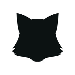 Fox silhouette vector emoji symbol