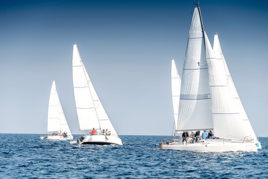 Sailing regatta in Mediterranean sea