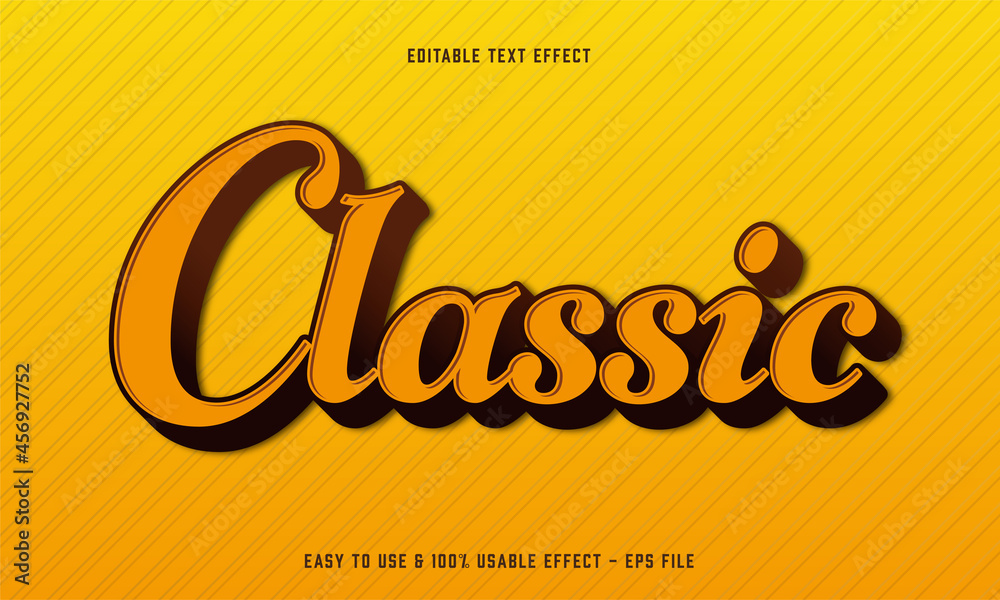 Fototapete classic editable text effect template with abstract style use for business brand and company logo