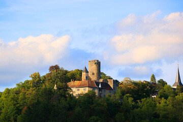 The medieval Castle Krautheim, Hohenlohe, Baden-Württemberg in Germany