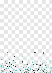 Turquoise Polka Decoration Vector Transparent