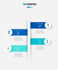 Business data visualization. Process chart. Abstract elements of graph, diagram with steps, options, parts or processes. Vector business template for presentation. Creative concept for infographic.