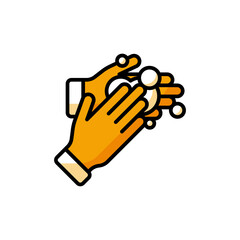 hand wash with water icon sign symbol