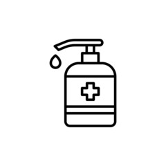 Hand soap sanitizer bottle icon vector sign symbol