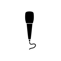 Microphone icon vector. Mic illustration sign. Karaoke symbol.