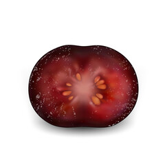Blueberry Huckleberry Vitamin Cut Berry Vector. Dieting Blueberry Eco Cultivated Food, Agricultural Product Piece. Fresh Healthcare Diet Nutrient Juicy Dessert Template Realistic 3d Illustration