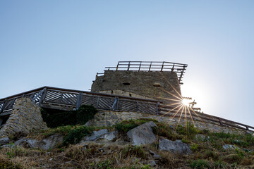 Fototapeta na wymiar The Deva Castle in Romania 
