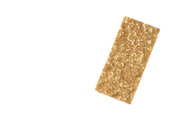 Rye crispbread on white. Diet food isolated.