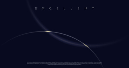 Navy blue premium abstract background with luxury dark golden circles