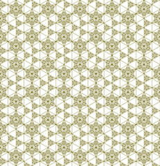 Seamless traditional Japanese ornament Kumiko.Golden color lines.