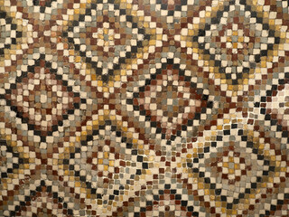Old roman mosaic detail floor