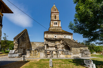 Fototapeta na wymiar The historic orthodox church of Densus in Romania