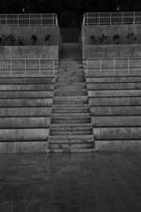 black and white stairs, texture and texture, urban environment