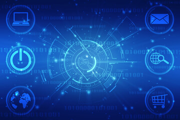 Binary Code Background, Digital Abstract technology background, Big data digital binary code, Internet Data Communication and Transfer background, Futuristic information technology concept