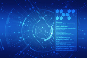 Binary Code Background, Digital Abstract technology background, Big data digital binary code, Internet Data Communication and Transfer background, Futuristic information technology concept