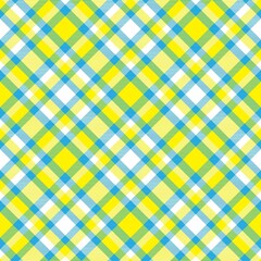 Yellow Diagonal Plaid Tartan textured Seamless Pattern Design