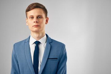 smiling man in suit work office manager