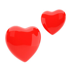 3d render red heath in love