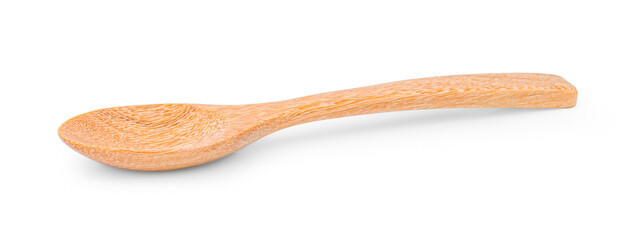 wood spoon on white background