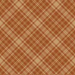 Orange Diagonal Plaid Tartan textured Seamless Pattern Design