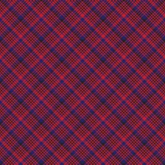Red Navy Diagonal Plaid Tartan textured Seamless Pattern Design