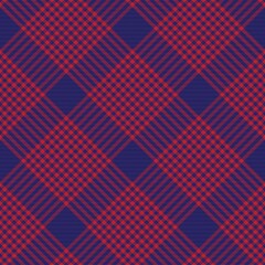 Red Navy Diagonal Plaid Tartan textured Seamless Pattern Design