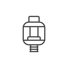 Vaping rta line icon