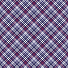 Red Navy Diagonal Plaid Tartan textured Seamless Pattern Design