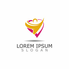 People logo Vector Emblem Design Template. astract Creative of People Icon